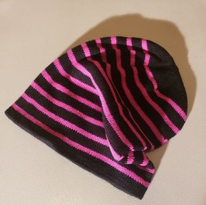 NWOT Pink and Black Oversized Beanie